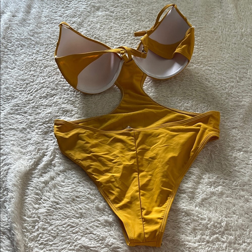 Yellow One-Piece Swimsuit - Picture 2 of 3